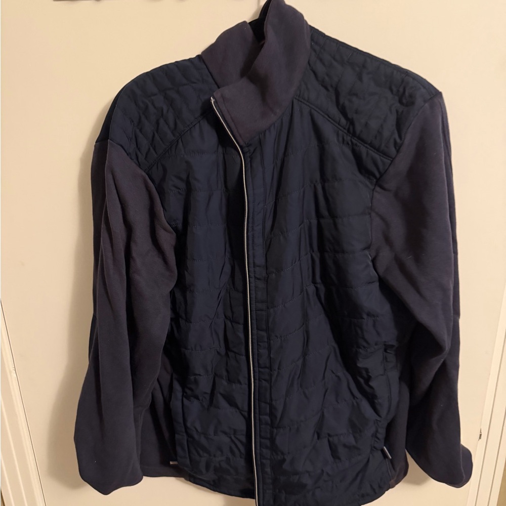 Men's Navy Quilted Jacket marks and Spencer